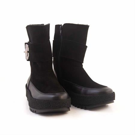 Rouge Kadın Hakiki Deri Kauçuk Taban Siyah Günlük Bot