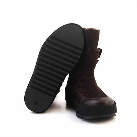 Rouge Kadın Hakiki Deri Kauçuk Taban Kahverengi Günlük Bot