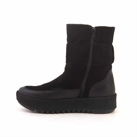 Rouge Kadın Hakiki Deri Kauçuk Taban Siyah Günlük Bot