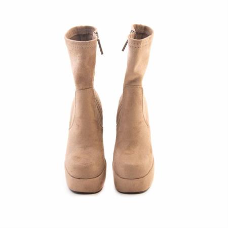 Rouge Kadın Hakiki Deri Bej Süet Günlük Bot