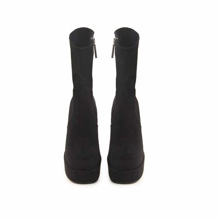 Rouge Kadın Hakiki Deri Siyah Süet Günlük Bot