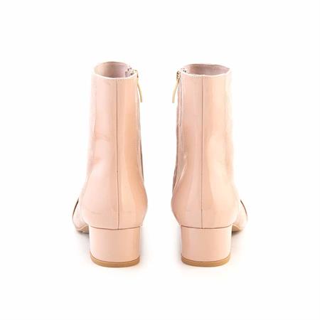 Rouge Kadın Rugan Deri Enjeksiyon Microlight Taban Bej Günlük Bot