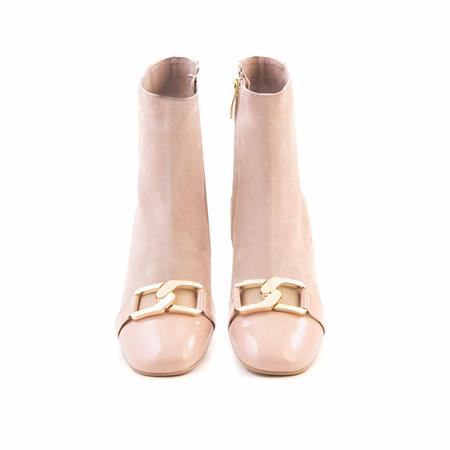 Rouge Kadın Rugan Deri Enjeksiyon Microlight Taban Bej Günlük Bot