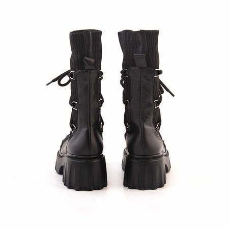 Rouge Kadın Hakiki Deri Eva Taban Siyah Günlük Bot