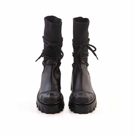 Rouge Kadın Hakiki Deri Eva Taban Siyah Günlük Bot