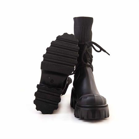 Rouge Kadın Hakiki Deri Eva Taban Siyah Günlük Bot