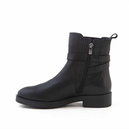 Rouge Kadın Hakiki Deri Kauçuk Taban Siyah Günlük Bot