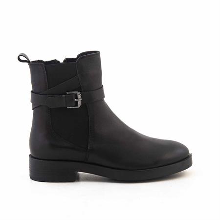 Rouge Kadın Hakiki Deri Kauçuk Taban Siyah Günlük Bot