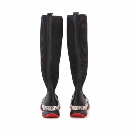 Rouge Kadın Hakiki Deri Kauçuk Taban Siyah Günlük Çizme