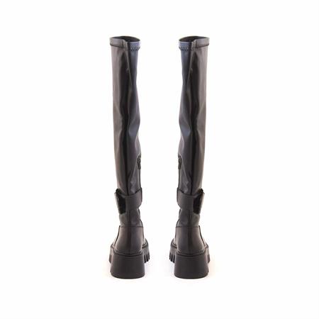 Rouge Kadın Hakiki Deri Poli Taban Siyah Günlük Çizme