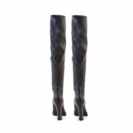 Rouge Kadın Hakiki Deri Kösele Taban Siyah Günlük Çizme