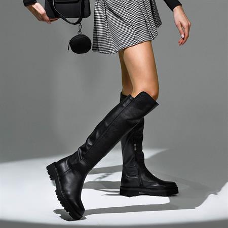 Rouge Kadın Hakiki Deri Eva Taban Siyah Günlük Bot