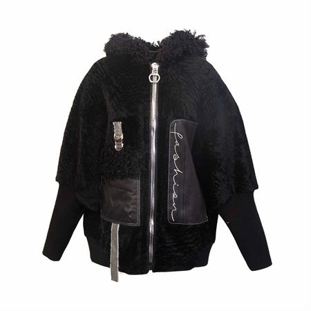 Rouge Kadın Hakiki Deri Siyah Deri Mont