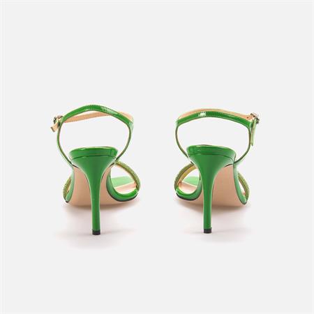 Rouge Kadın Hakiki Deri Microlight Taban Yesil Parlak Gece & Abiye Ayakkabı