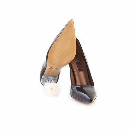 Rouge Kadın Rugan Deri Enjeksiyon Kösele Taban Siyah Gece & Abiye Ayakkabı