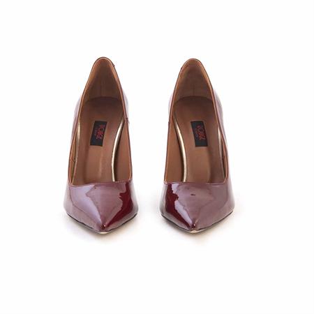 Rouge Kadın Rugan Deri Enjeksiyon Kösele Taban Bordo Gece & Abiye Ayakkabı