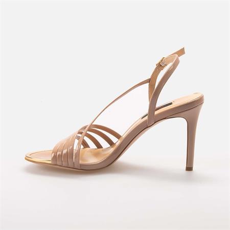 Rouge Kadın Hakiki Deri Microlight Taban Bej Parlak Gece & Abiye Ayakkabı