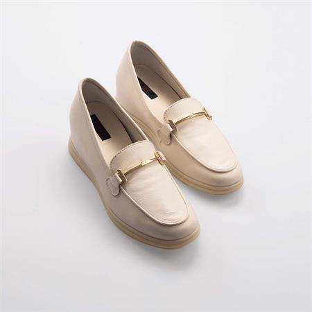 Rouge Kadın Hakiki Deri Bej Günlük Ayakkabı