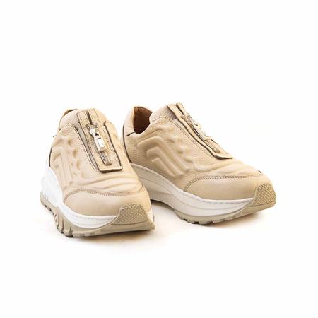 Rouge Kadın Hakiki Deri Termo Taban Bej Günlük Ayakkabı