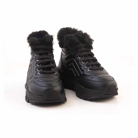 Rouge Kadın Hakiki Deri Termo Taban Siyah Günlük Ayakkabı