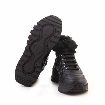 Rouge Kadın Hakiki Deri Termo Taban Siyah Günlük Ayakkabı