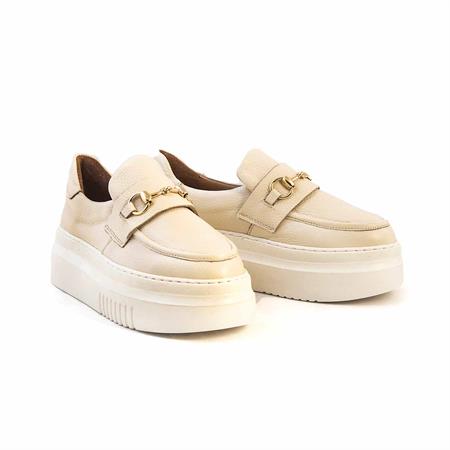 Rouge Kadın Hakiki Deri Eva Taban Bej Günlük Ayakkabı