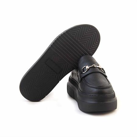 Rouge Kadın Hakiki Deri Eva Taban Siyah Günlük Ayakkabı