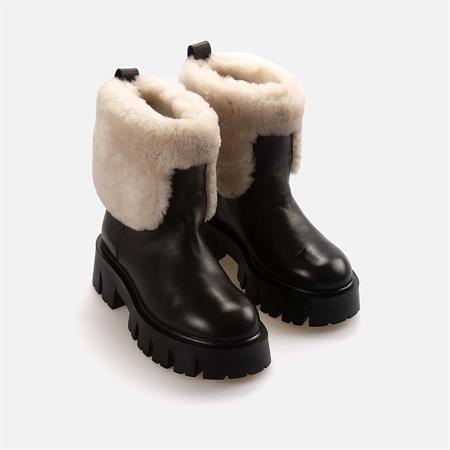 Rouge Kadın Hakiki Deri Eva Taban Siyah Günlük Bot