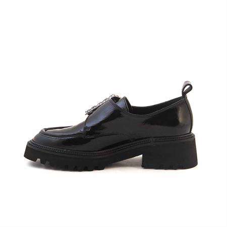 Rouge Kadın Rugan Deri Kauçuk Taban Siyah Günlük Ayakkabı