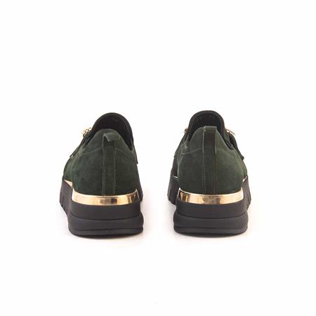 Rouge Kadın Hakiki Deri Kauçuk Taban Yeşil Süet Günlük Ayakkabı