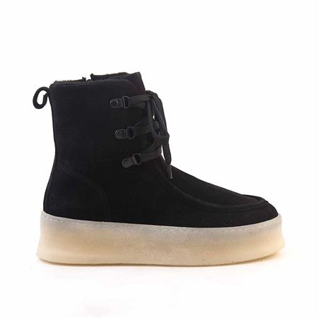 Rouge Kadın Hakiki Deri Kauçuk Taban Siyah Süet Günlük Ayakkabı