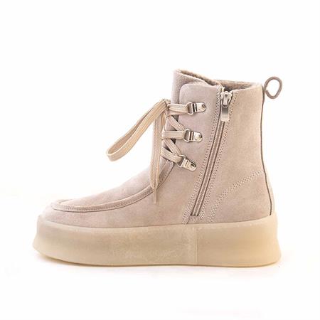 Rouge Kadın Hakiki Deri Kauçuk Taban Bej Süet Günlük Ayakkabı