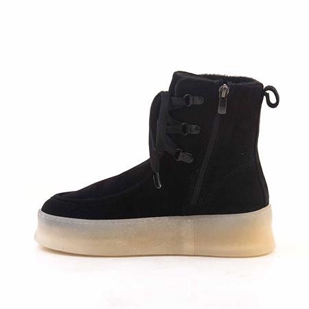 Rouge Kadın Hakiki Deri Kauçuk Taban Siyah Süet Günlük Ayakkabı