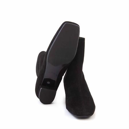 Rouge Kadın Hakiki Deri Enjeksiyon Neolit Taban Siyah Süet Günlük Bot