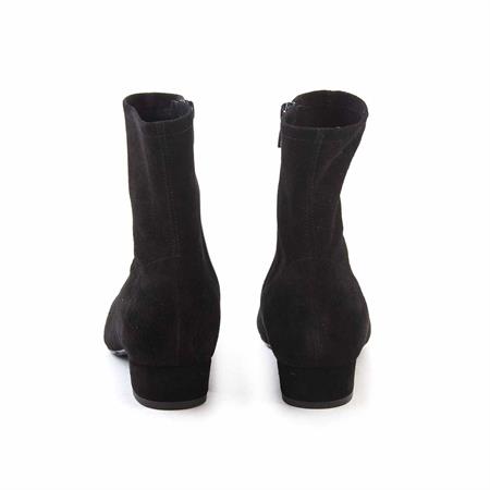 Rouge Kadın Hakiki Deri Enjeksiyon Neolit Taban Siyah Süet Günlük Bot