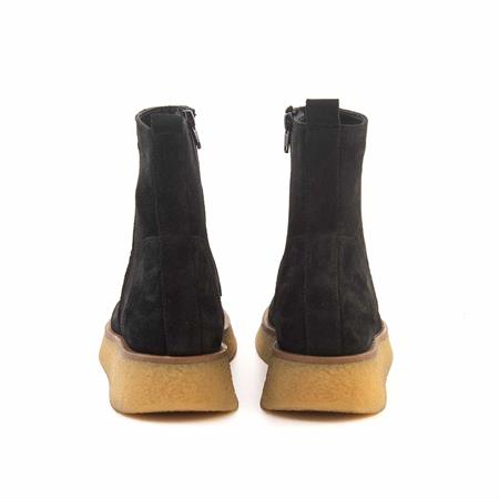 Rouge Kadın Hakiki Deri Kauçuk Taban Siyah Süet Günlük Bot