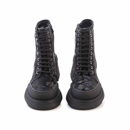 Rouge Kadın Hakiki Deri Eva Taban Siyah Kamuflaj Günlük Bot