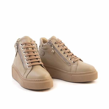 Rouge Kadın Hakiki Deri Termo Taban Koyu Bej Günlük Ayakkabı