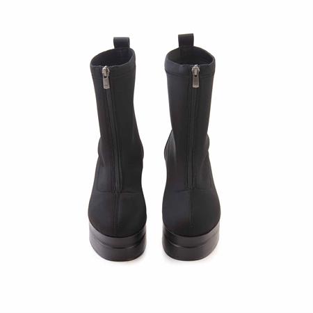 Rouge Kadın Hakiki Deri Poli Taban Siyah Scuba Günlük Bot