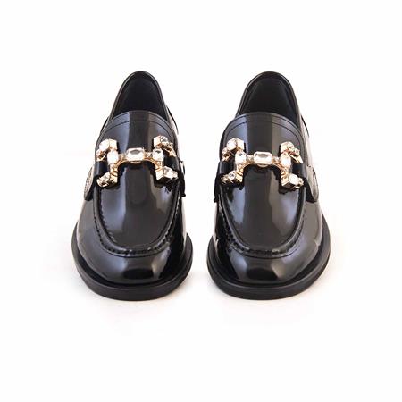 Rouge Kadın Rugan Deri Eva Taban Siyah Klasik Ayakkabı