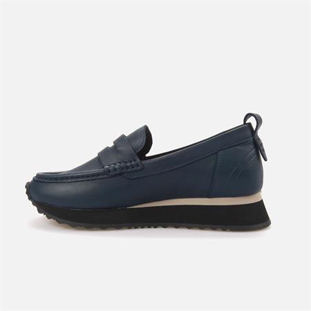 Rouge Kadın Hakiki Deri Lacivert Loafer Konforlu Ayakkabı