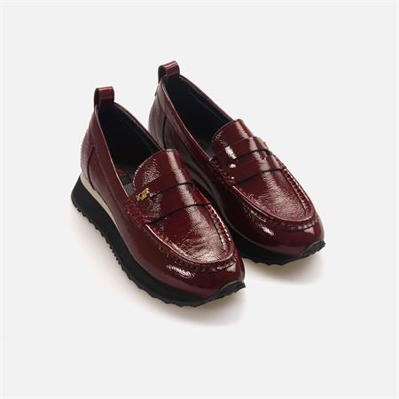 Rouge Kadın Hakiki Deri Bordo Loafer Konforlu Ayakkabı