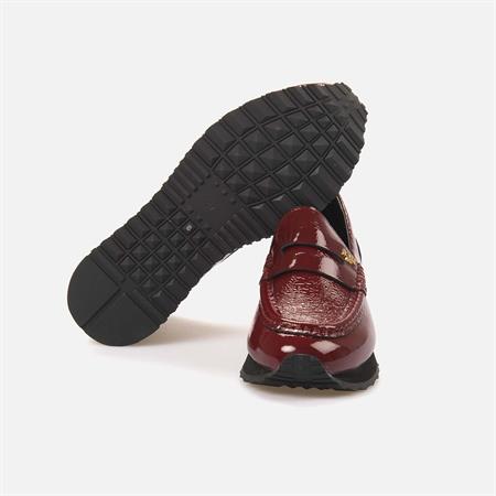 Rouge Kadın Hakiki Deri Bordo Loafer Konforlu Ayakkabı