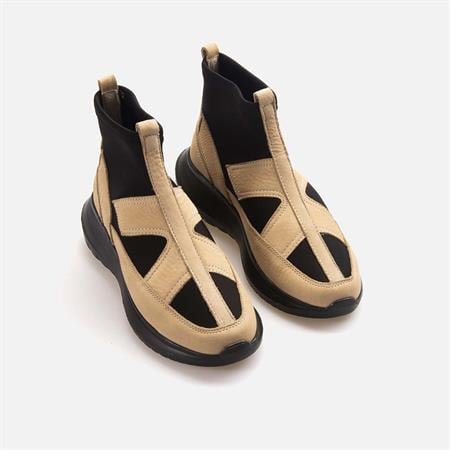 Rouge Kadın Hakiki Deri Bej Spor & Sneaker Bot 