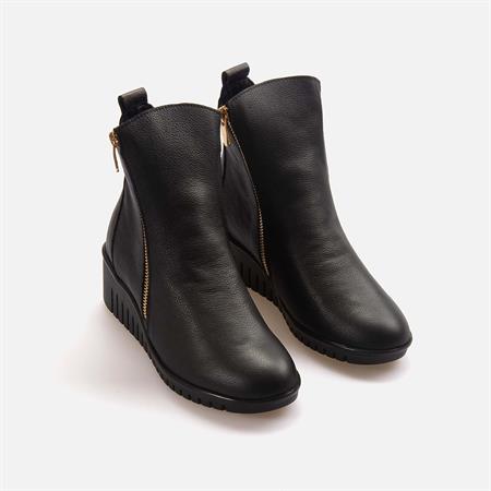 Rouge Kadın Hakiki Deri Siyah Günlük Bot