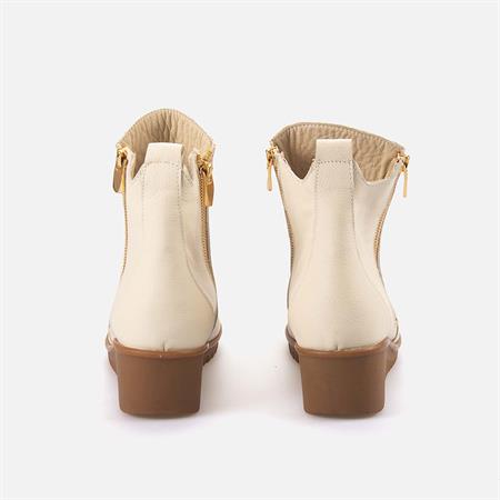 Rouge Kadın Hakiki Deri Bej Günlük Bot