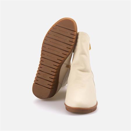 Rouge Kadın Hakiki Deri Bej Günlük Bot