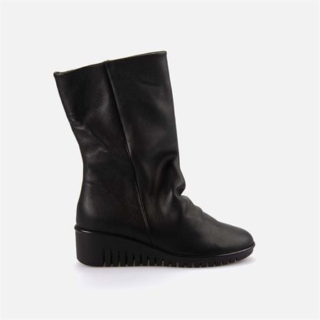 Rouge Kadın Hakiki Deri Siyah-Bej Günlük Bot