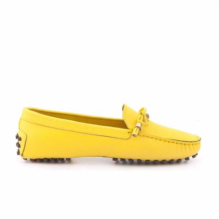 Rouge Kadın Hakiki Deri Kauçuk Taban Sarı Loafer Konforlu Babet
