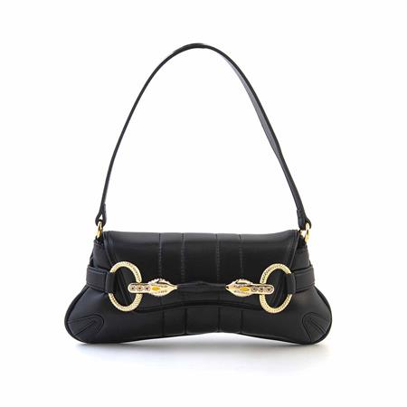 Rouge Kadın Hakiki Deri Siyah Omuz Çantası 